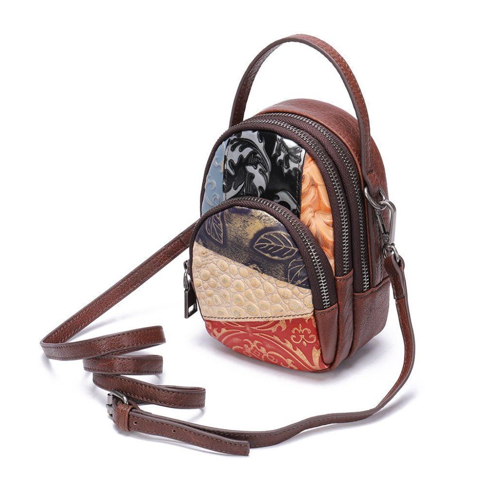 Leather Cross Body Patchwork Bag - Picture 4 of 13